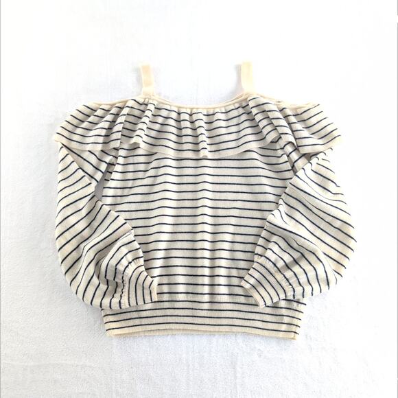 Joie Sweaters - Joie Delbin Wool Cashmere Nautical Coastal Fisherman Sweater Women's Med